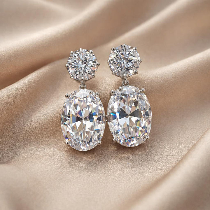 White gold earrings with majestic zirconia