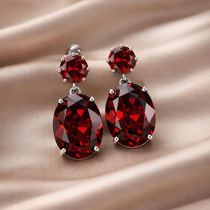 White gold earrings with majestic zirconia