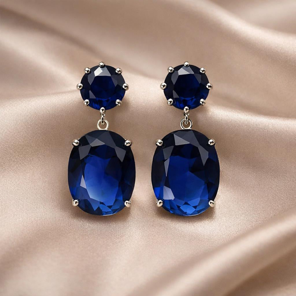 White gold earrings with majestic zirconia