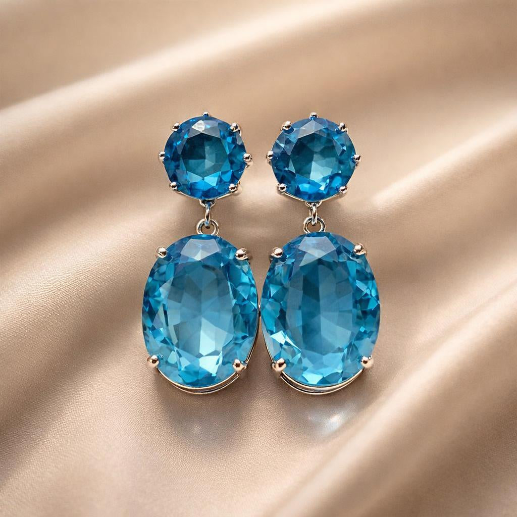 White gold earrings with majestic zirconia