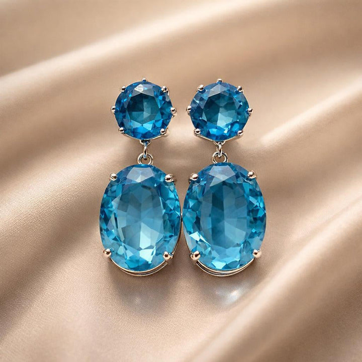 White gold earrings with majestic zirconia