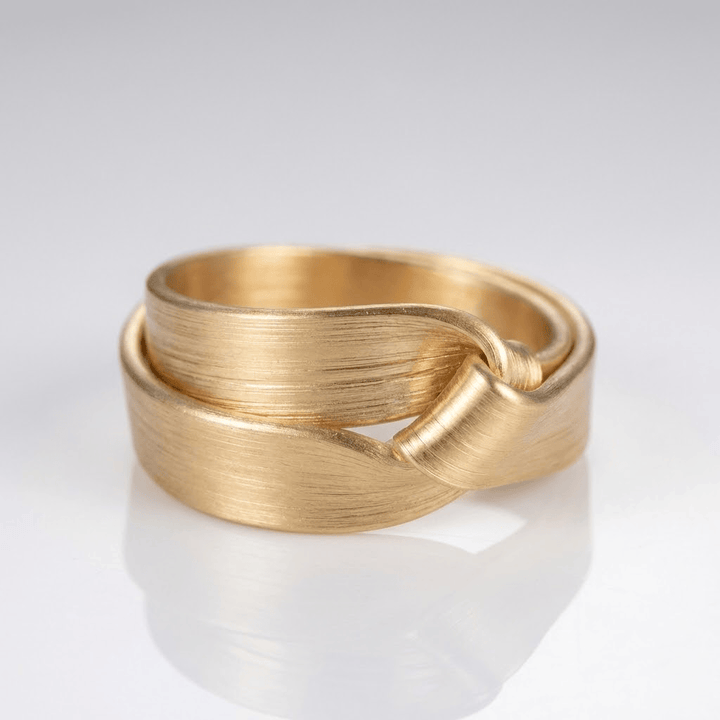 VINTAGE RING WITH GOLD WRAP - (ADJUSTABLE)