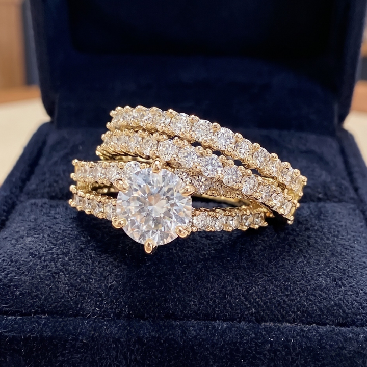 Eternal Radiance Ring Set | Gold