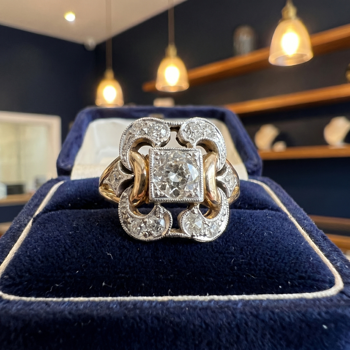 Art Deco Zirconia Statement Ring
