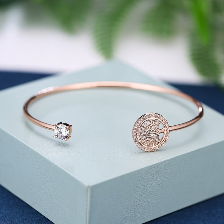 White Gold Bracelet with Tree of Life