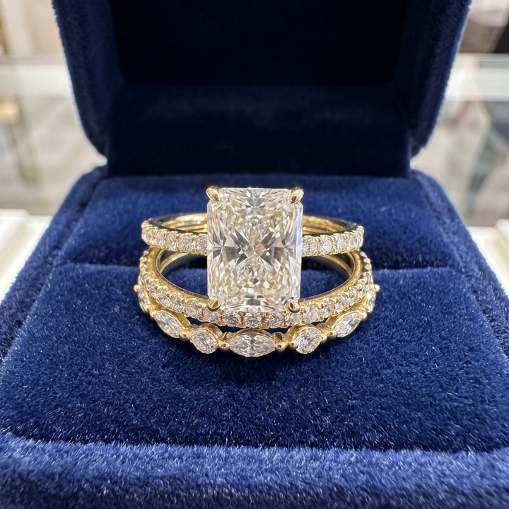 Jaily 3-Piece Wedding Band Set | Gold