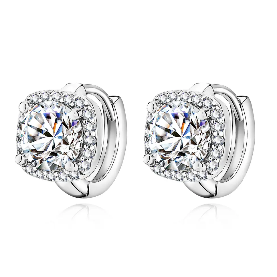 Cushion Crystal Stud Earrings