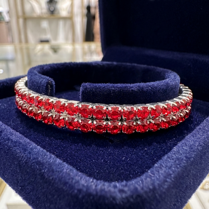 Silver Ruby Tennis Bracelet