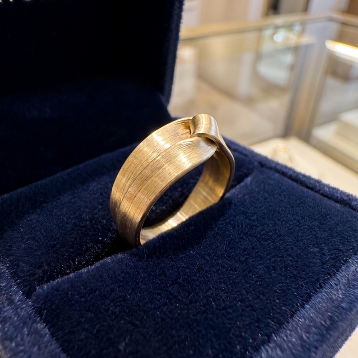 VINTAGE RING WITH GOLD WRAP - (ADJUSTABLE)