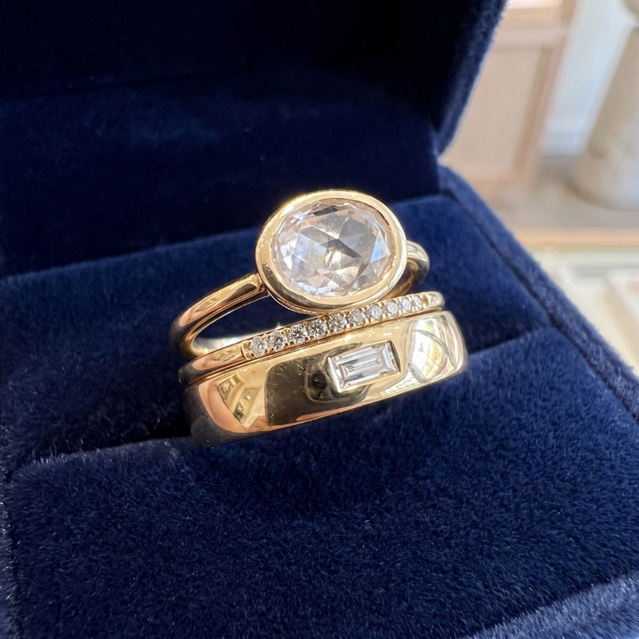 Lily Gold Zirconia Ring Set