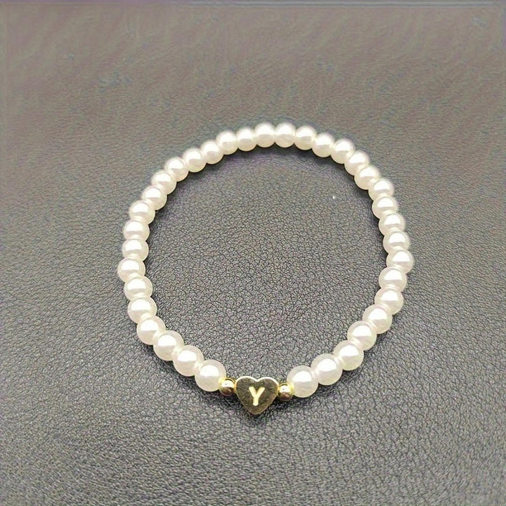 A-Z Pearl Beaded Bracelet