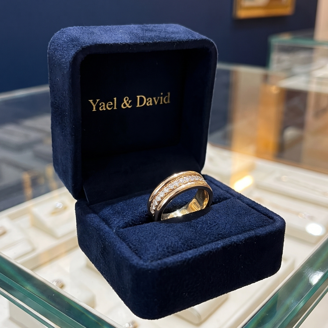 Vintage Double Ring with Zirconia Inlays