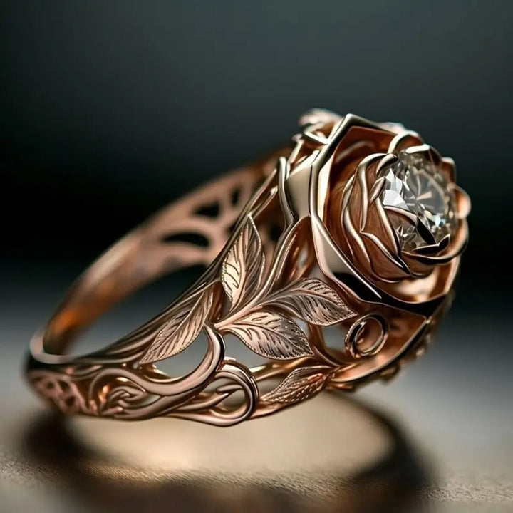 Rose Gold Flower Ring