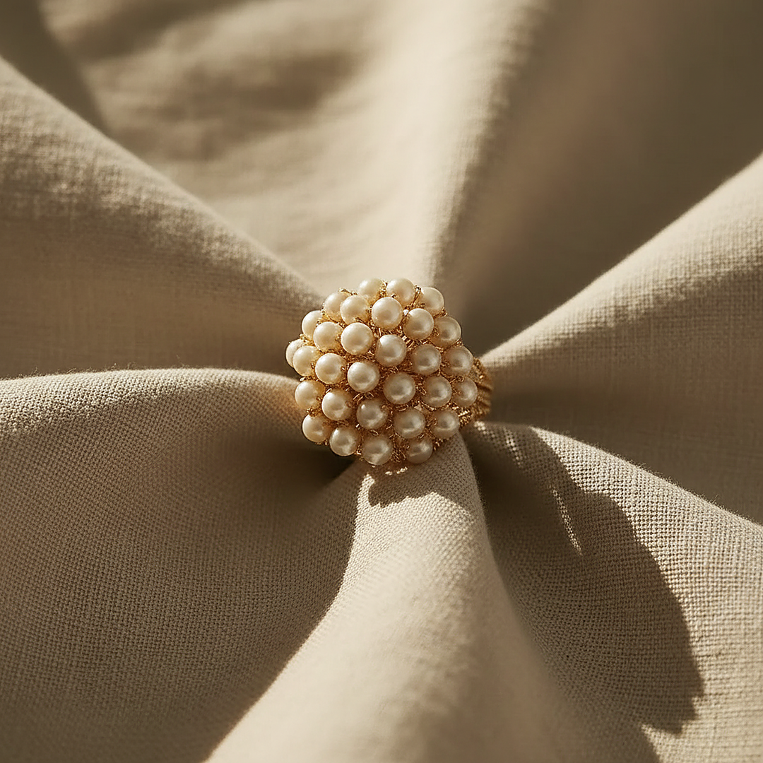 Inlaid Pearls Ring