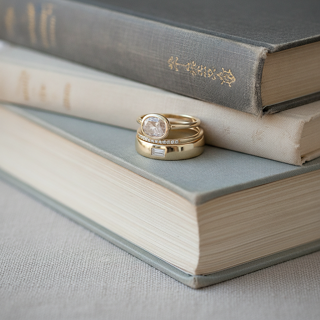 Lily Gold Zirconia Ring Set