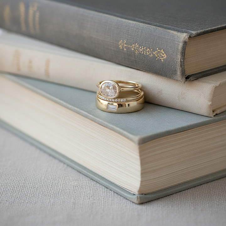 Lily Gold Zirconia Ring Set