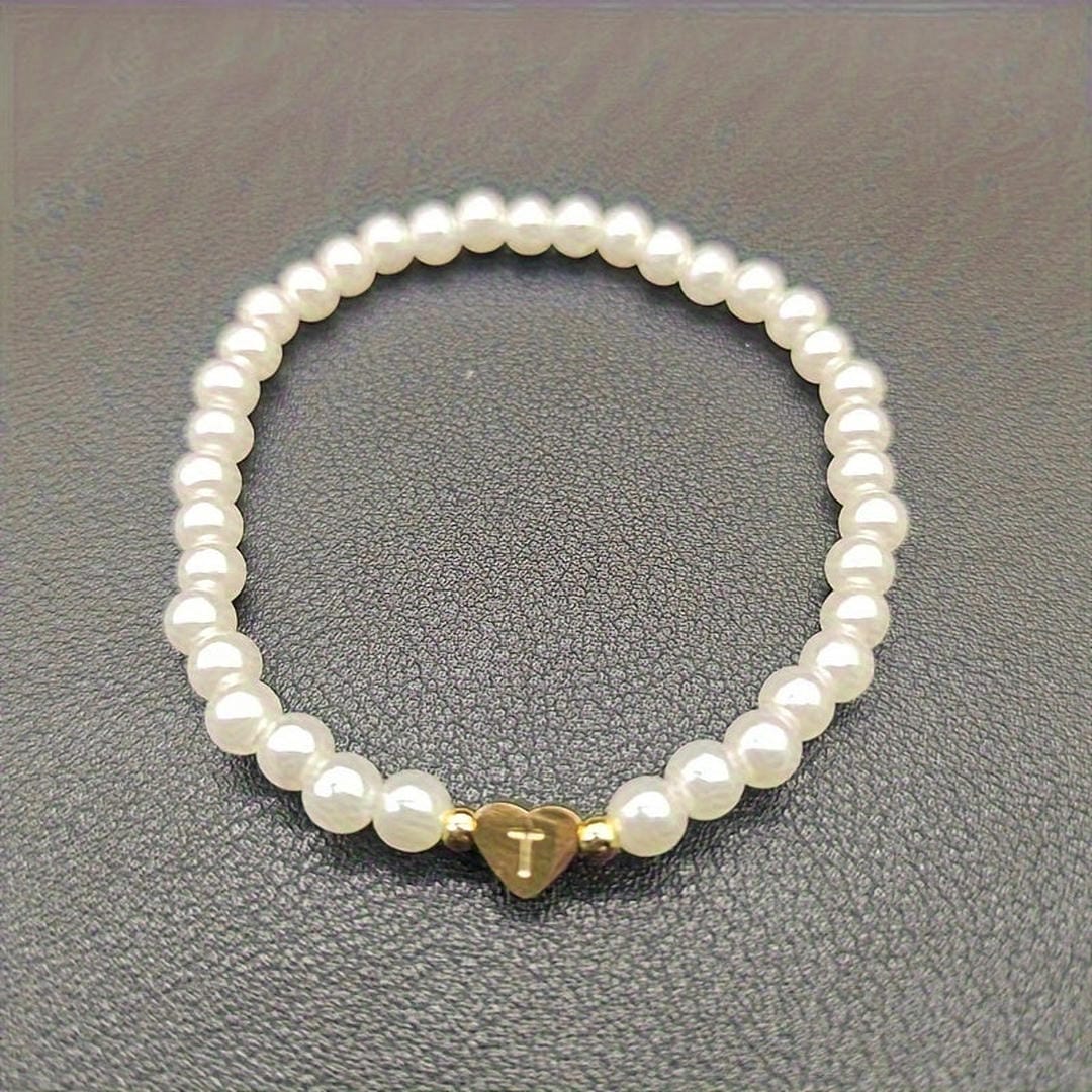 A-Z Pearl Beaded Bracelet