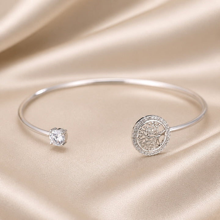 White Gold Bracelet with Tree of Life