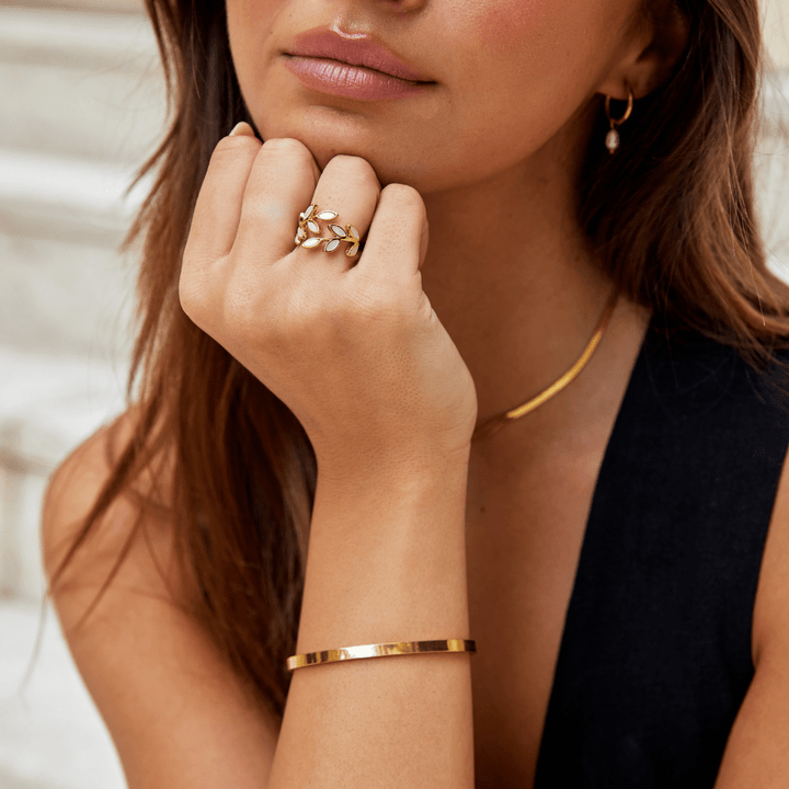 Golden Leaf Ring