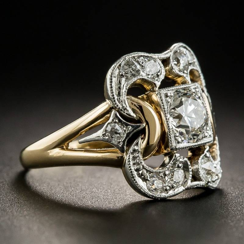 Art Deco Zirconia Statement Ring