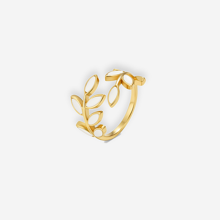 Serene Gold Leaf Ring