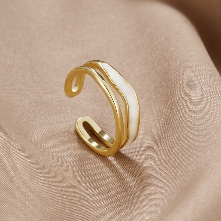 Golden Sahara Ring with Layers