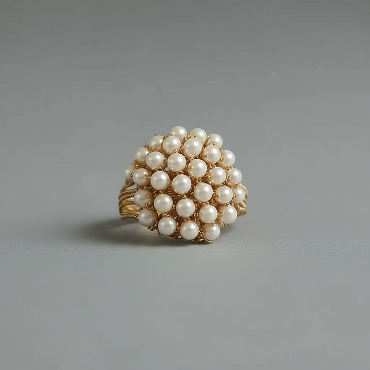 Inlaid Pearls Ring